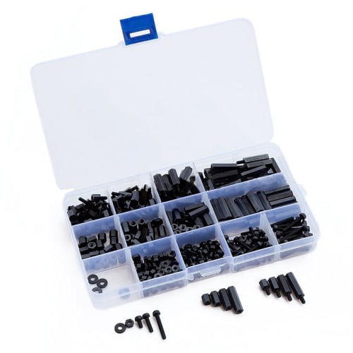 

320-Piece Set of M2 Nylon Screws and Nuts, Hex Spacers, Standoffs, M2 Hex Columns, Hex Screws, Hex Bolts, Nuts, Kit for PCB Fixing, Machinery, Repair,