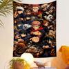 "Anime Warriors Action Collage Tapestry" Patterned Tapestry Home Decor, Suitable for Bedroom and Living Room, Gift