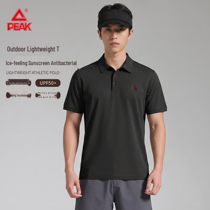 PEAK Men s Outdoor Ice Silk Cooling UPF50+ Polo Shirt XL