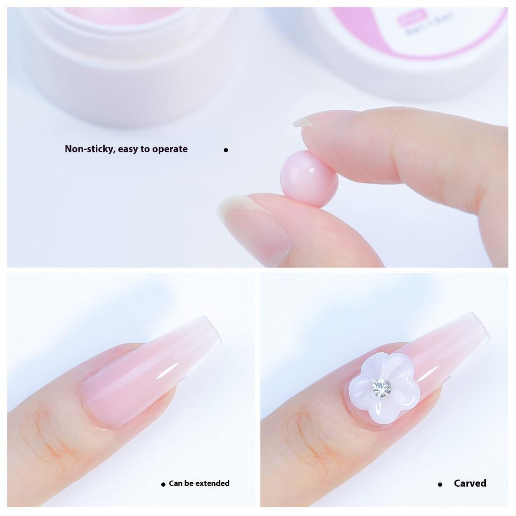 Nail Art Extension Glue, Solid State Non-stick, Hand Engraving and Shaping, Paper-free Tray, Quick Extension Nail Patch, Special for Nail Salons