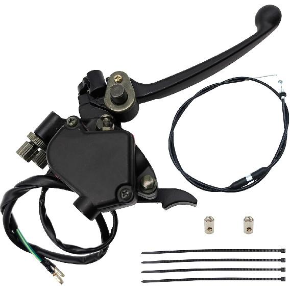 7/8  22Mm Thumb Throttle Cable With Dual Brake Lever Assembly For 50Cc 90Cc 150Cc 250Cc ATV Quad Roketa Taotao Sunl Kazuma Go Kart