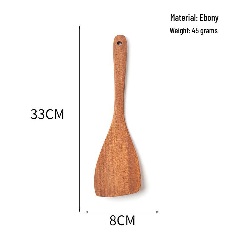 Abay Wenge Wood Large Slanted Wok Spatulas - 6 Pack