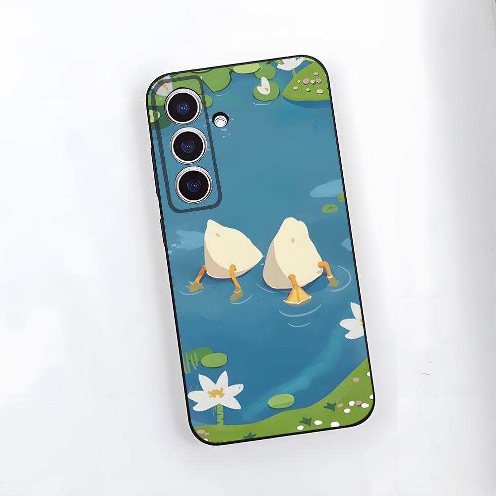 Cute Cartoon Duck Phone Case For Samsung A25 A13 A33 5G A54 A36 A35 A56 A52 A14 Shockproof Soft Cover