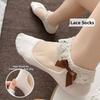 Thin Ankle Socks Ruffled Trim Low Cut Socks Elegant Boat Socks Daily