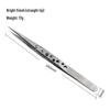 High Precision Stainless Steel Tweezers with Pointed Elbow for Electronic Mobile Phone Repair, DIY with Holes.