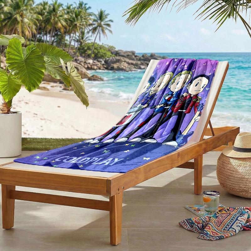 Coldplay Fashion Beach Towel: Ideal for Summer Adventures Soft, absorbent and quick drying suitable for swimming and bathing