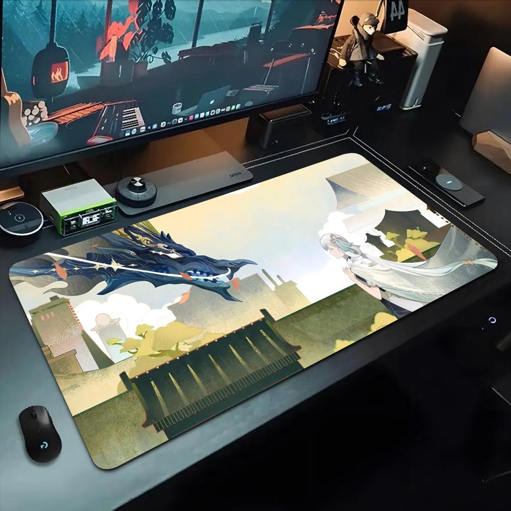 Jinhsi Wuwa Mouse Pad 500X1000 Mm Large Gaming Mousepad Gamer XL Rubber Otaku Keyboard Pad Laptop Desk Mat