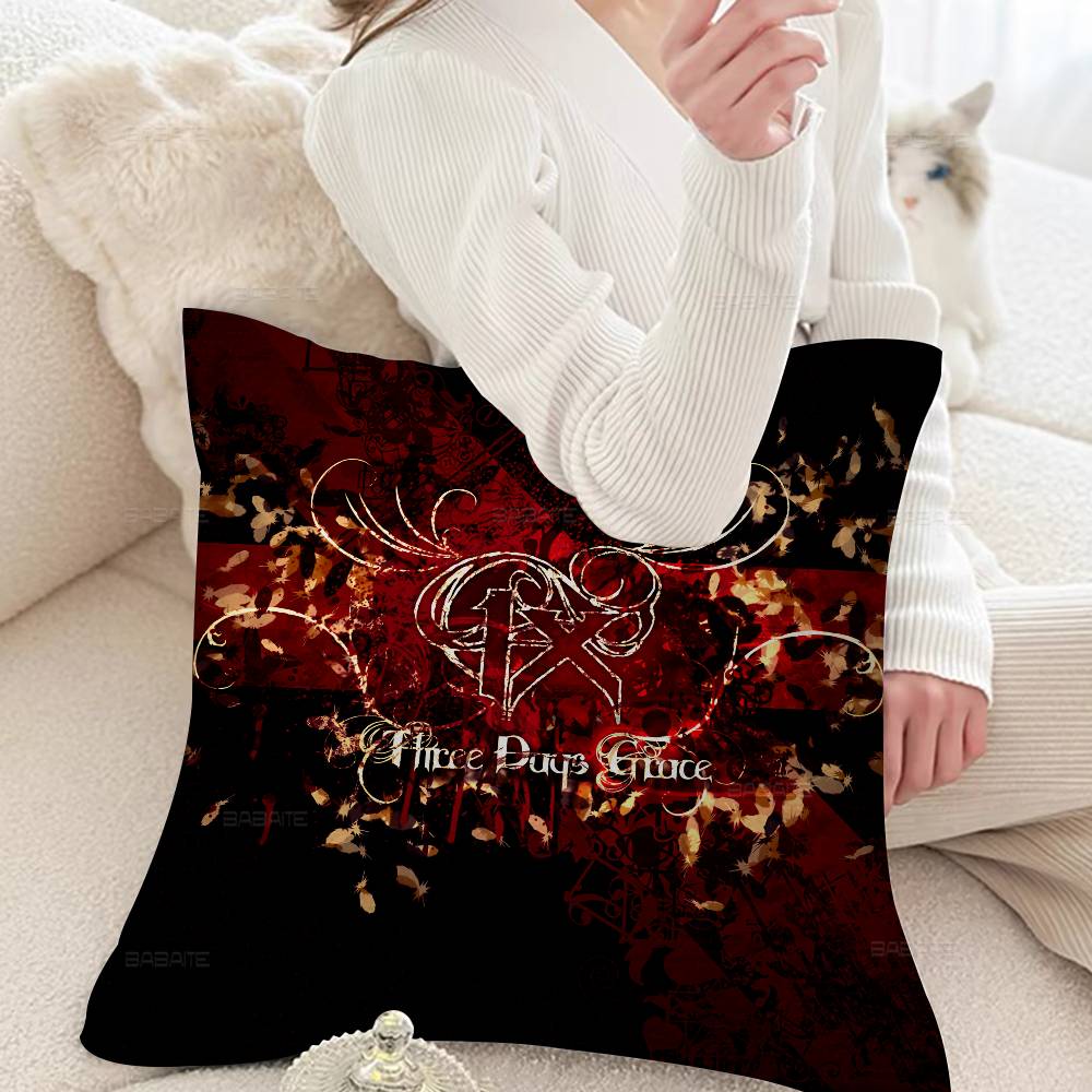 Band Hardrock T-Three Days Grace Lucky Dragon Pillow Cover Sofa Cushion Cover Home Room Decoration Children Gift