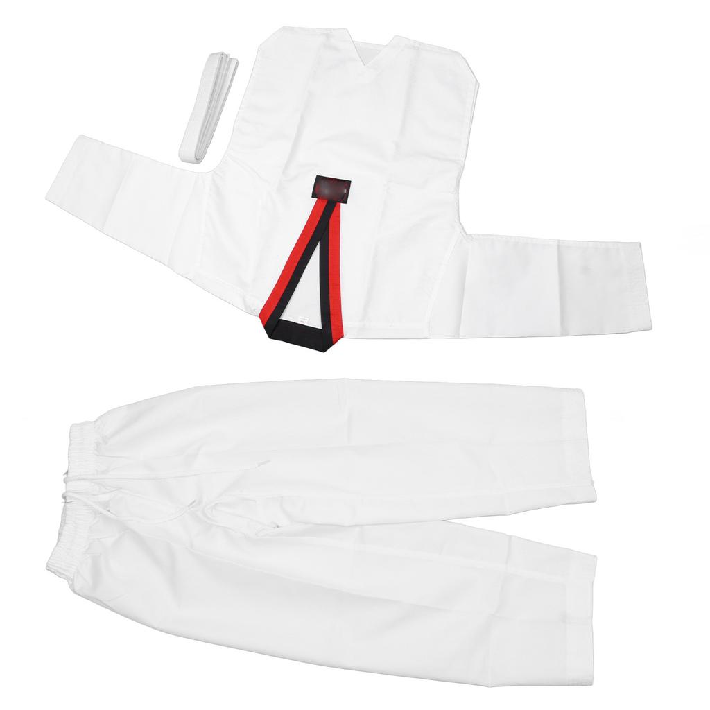 Taekwondo Dobok Suit Rugged Comfortable Breathable Taekwondo Training Uniform for Children Height 136 146cm