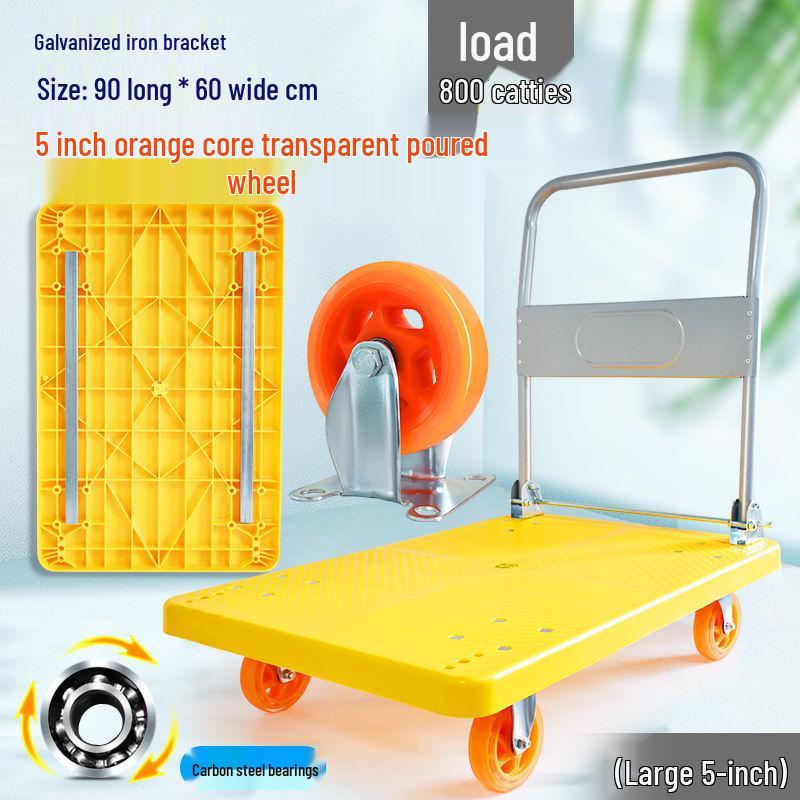 Portable Folding Flatbed Hand Cart for Shopping and Transport