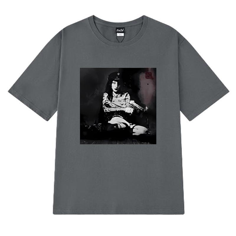 Horká zpěvačka YEULE Evangelic Girl Is A Gun Album Tričko Pánské Dámské vintage Oversized trička s krátkým rukávem Unisex 100% bavlna Topy
