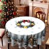 Weihnachtliche Tischdecke, Iglu Rentier Druck Leave-In Kaffeetisch Tischstoff-Set, Runder Tisch Rechteckig erhältlich