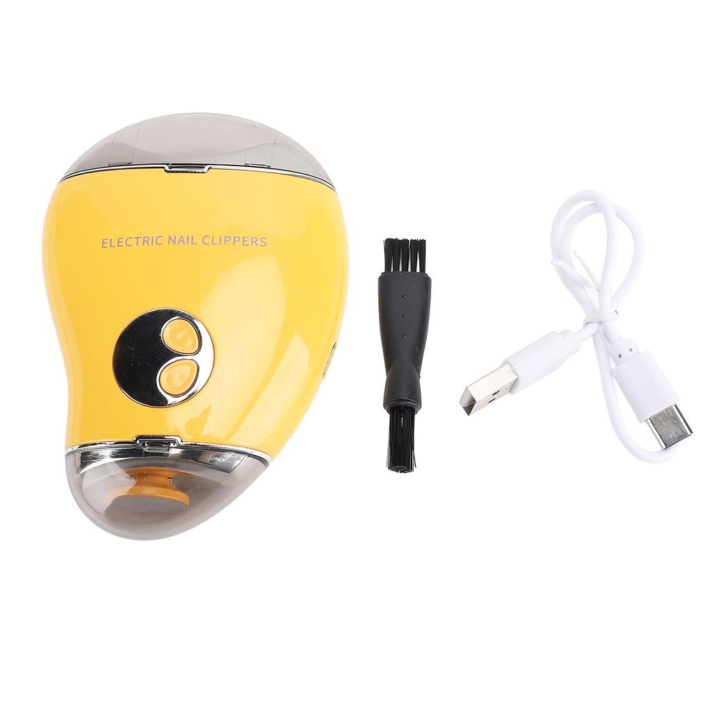 Electric Nail Clipper 3 Speed Automatic Fingernail Trimmer and File Dual Head LED Display Cordless