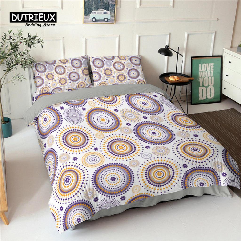 

Мягкий пододеяльник с синим рисунком «Мандала» в стиле бохо, геометрический, золотистый, с цветочным узором, комплект постельного белья из микрофибры, пододеяльник, декор для спальни EU single(135x200cm)