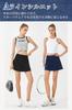 [MORGEN SKY] Denim Skirt Skort A-line Mini Skirt with Inner Shorts, Stretch, Soft NZQ2183 (M, Indigo)
