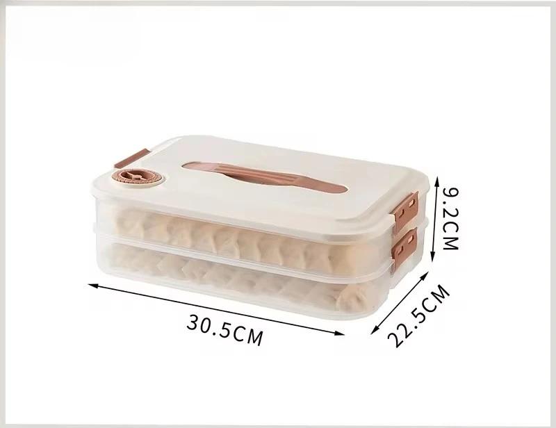 

Многослойный кухонный пищевой многослойный ящик для хранения пельменей для замораживания и хранения в свежем виде с герметичной функцией охлаждения