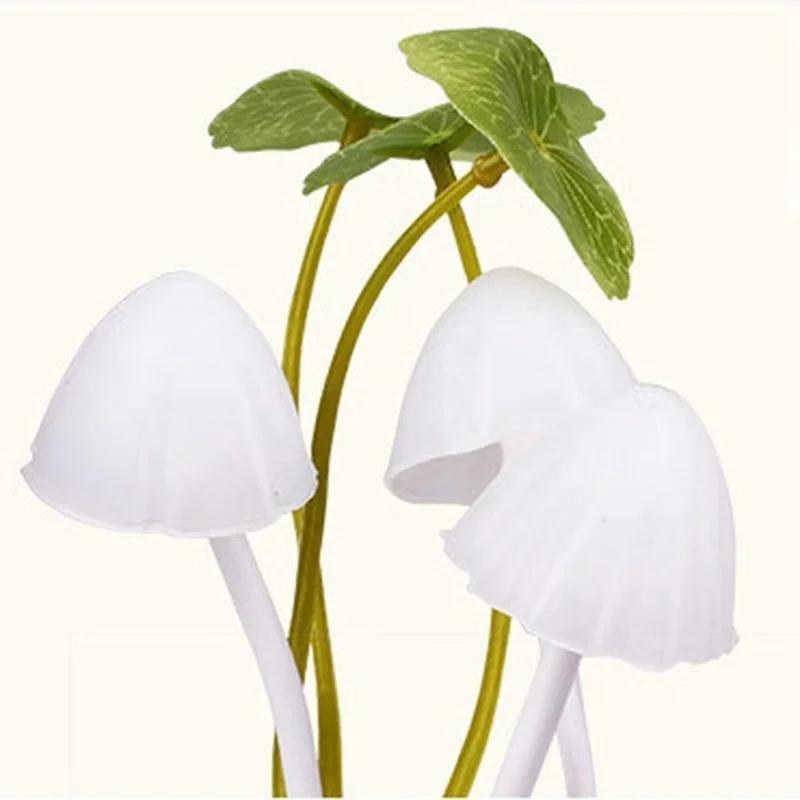Lampa de Noapte Noutate Ciupercă Fungus Mufă EU&SUA Senzor de Lumină 3 LED Lampă Ciupercă Colorată Lumini de Noapte LED pentru bebeluș