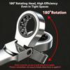 7-in-1 Double Head Ratchet Wrench Set with Interchangeable Shaking Heads Flexible Joint Removable Socket for Multi Size Tasks