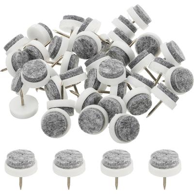 Nail-on Felt Pads, 30 Pcs Round Felt Furniture Sliders Pads Heavy Duty Floor Protectors for Wooden Chair Sofa Table Leg Feet