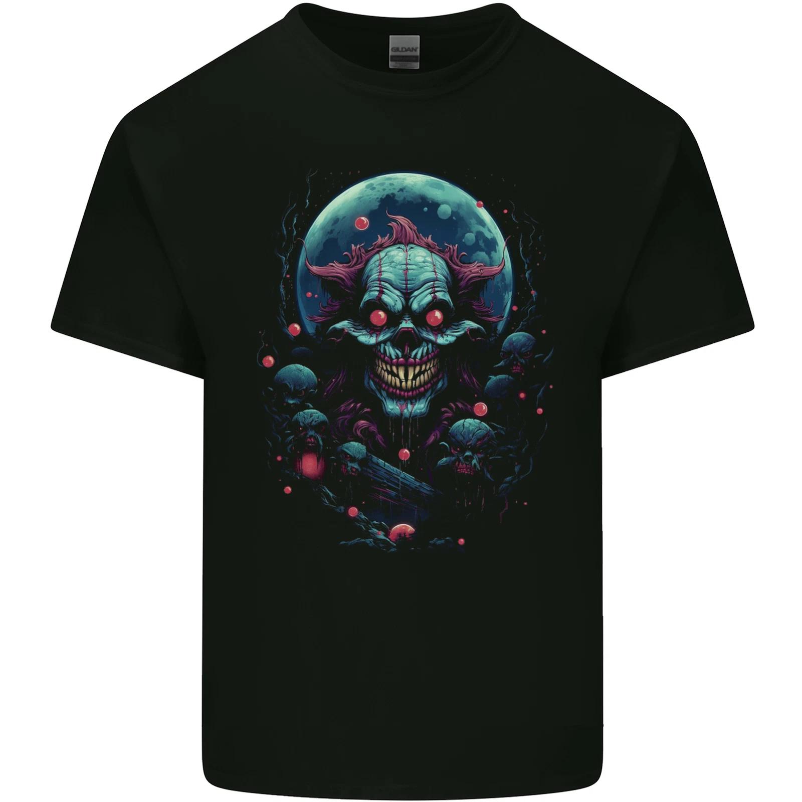 

A Scary Clown in Front of a Full Moon Halloween Kids T-Shirt Childrens 4XL