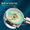 Compact High-Pressure Turbo Shower Head with Propeller for Handheld Use