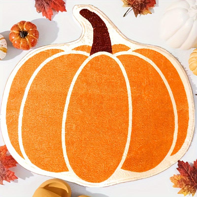 VIKAMA Halloween Pumpkin Shape Carpet Soft Doormat Absorbent Outdoor Carpet Children's Room Carpet Rug For Bedroom Living Room