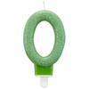 Amscan bougie '0' vert 7 cm