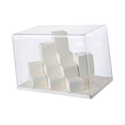 Transparente Vitrine Figurenaufbewahrung 24 Stück Bewegliche Bausteine Staubdicht Miniatur