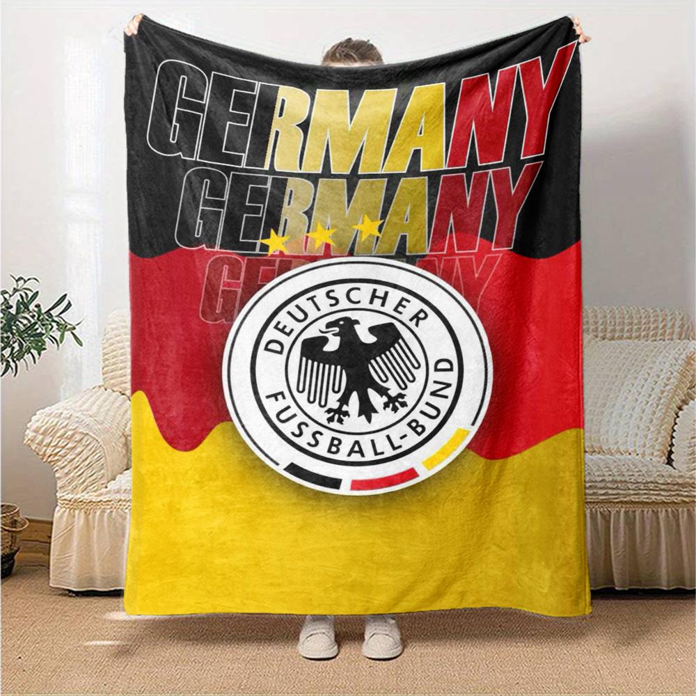 Germany National Team Print Flannel Blanket High Quality Warm Comfortable Cover for All Seasons Perfect for Gifts Home Decor