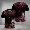 Deadpool Fashion 3D Printed T-shirt Paired with Cool Battle Print, Summer Round Neck Short Sleeved Loose and Eye-catching