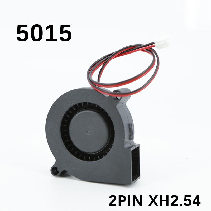 DC 12V 2Pin 5015 50x50x15mm turbo Blower Dual hydraulic Bearing Brushless Cooling Turbine Cooler Fan for 3D Printer xh2.54