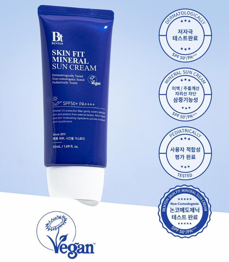 Benton Skin Fit Mineral Sun Cream SPF50+ PA++++ 50mL