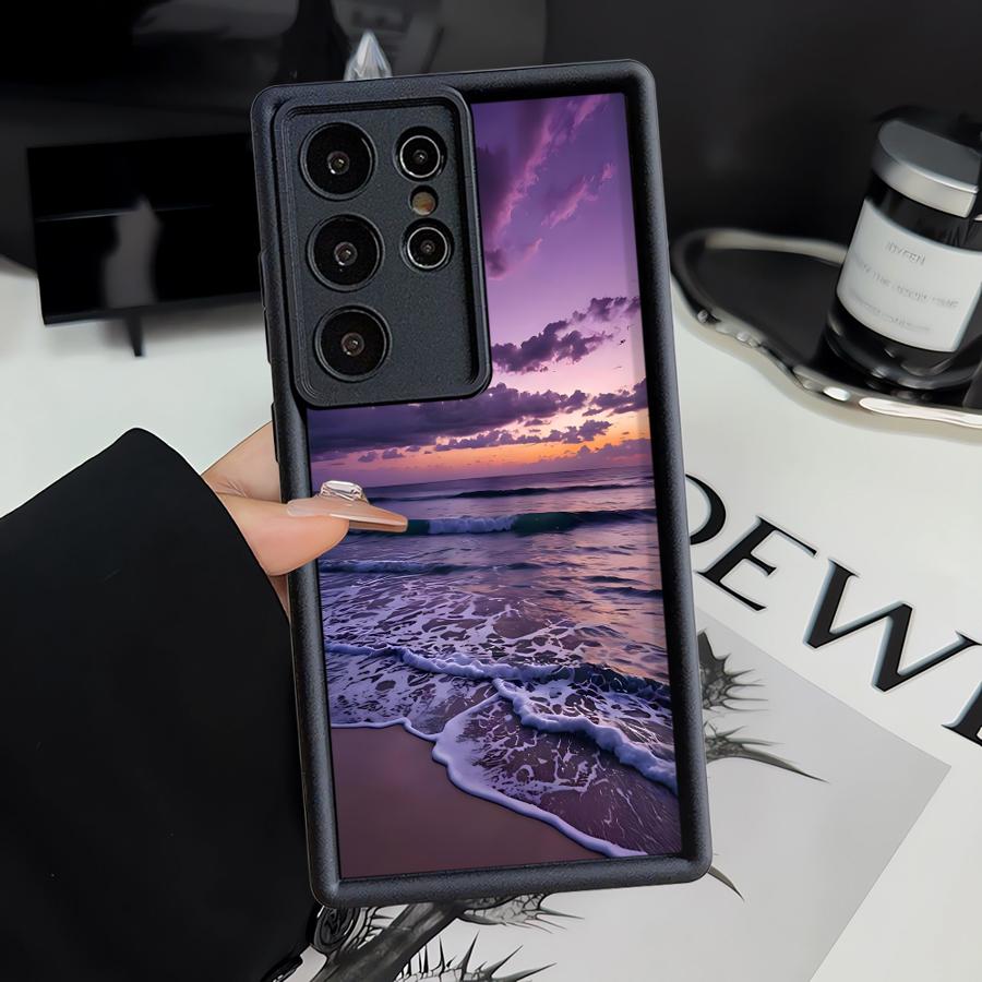 Phone Cover Case for Samsung Galaxy S26 Ultra S24Ultra S25 Edge S25 S23 FE S21 S20FE S22 S24 Plus Sunset Coast Scenery
