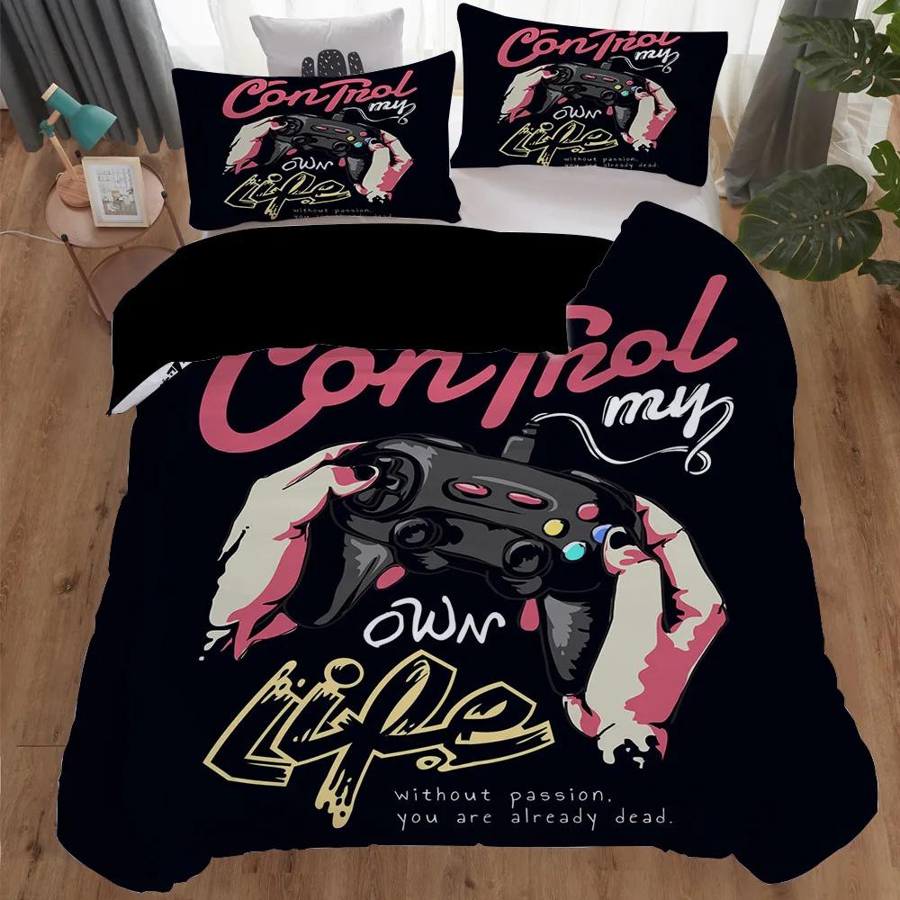 Home Textiles Bedding Set Gamer Life 3D Pattern Printed Duvet Cover Set Twin Full Queen King Boys Adults Polyester Quilt Cover