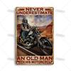 ARTISIAN Vintage Motorcycle Metal Tin Sign Decorative Plate Wall Art Metal Poster Bar Home Metal Plaque Studio Industrial Decor