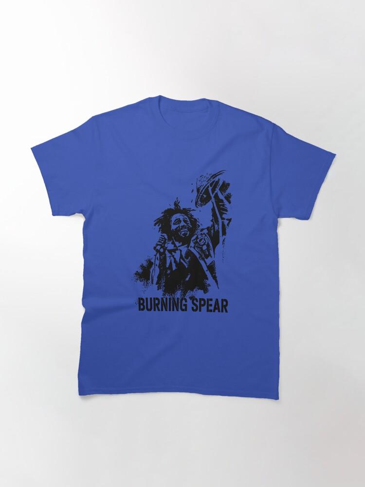 Burning Spear White And Black Burning Design Spear Musician Classic T-Shirt