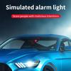 Solarbetriebenes Auto Gefälschtes Sicherheitslicht Verhindert Auffahrunfälle Drahtlose Warnung Diebstahlschutz Warnleuchte LED Blinkend Imitation