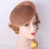 Headpiece Vintage Fascinator Hat Wide Brim Masquerade Top Hat Linen Yarn Fascinator Hat Base  Lady
