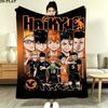 Haikyu Anime Print Flannel Blanket High Quality Warm Comfortable Cover for All Seasons Perfect for Gifts Home Decor