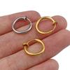 10pcs 2pcs Stainless Steel Retractable Clip On Ear Clip Hoop Non Piercing Round Earring Clips for Women Jewelry Making DIY