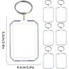 5/50pcs Transparent Photo Frame Keychain Tassels Snap-In Custom Insert Photo Acrylic Blank Keyring Clear Blank Picture Pendant