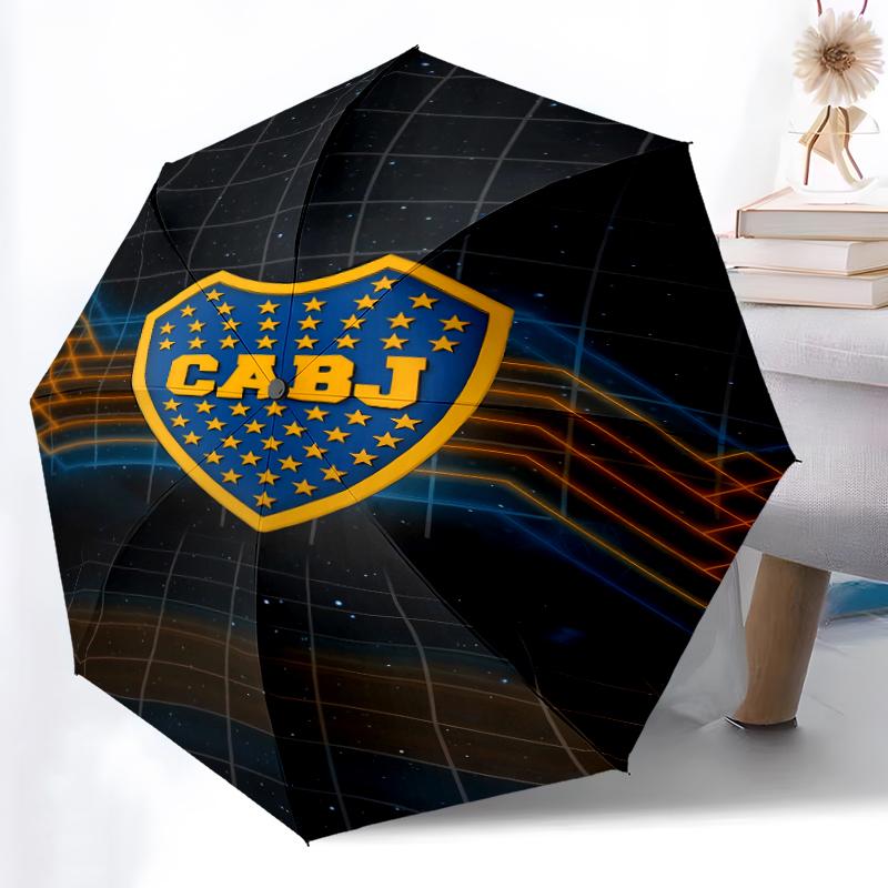 Printed Club Atlético Boca Juniors Printed Folding Umbrella,Outdoor,Leisure,And Travel Umbrella,Durable Umbrella Fabric,Birthday And Holiday Gift