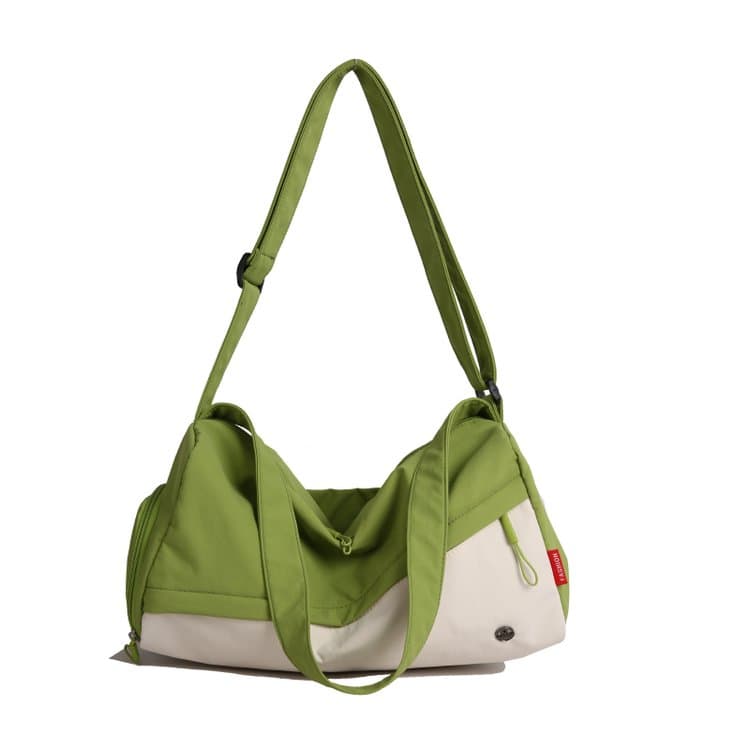 Color-blocked wet and dry separation gym bag travel bag