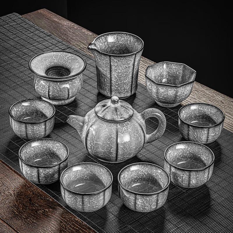 Lainuo Black Ice Flower Jinhe 10-Piece Tea Set