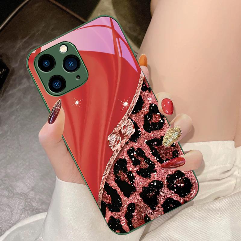 Colorful Patterns For IPhone 16 Pro Max 15 Pro 14 13 12 Mini 11 XS Max XR 7 8 Plu SE 2022 Tempered Glass Phone Case