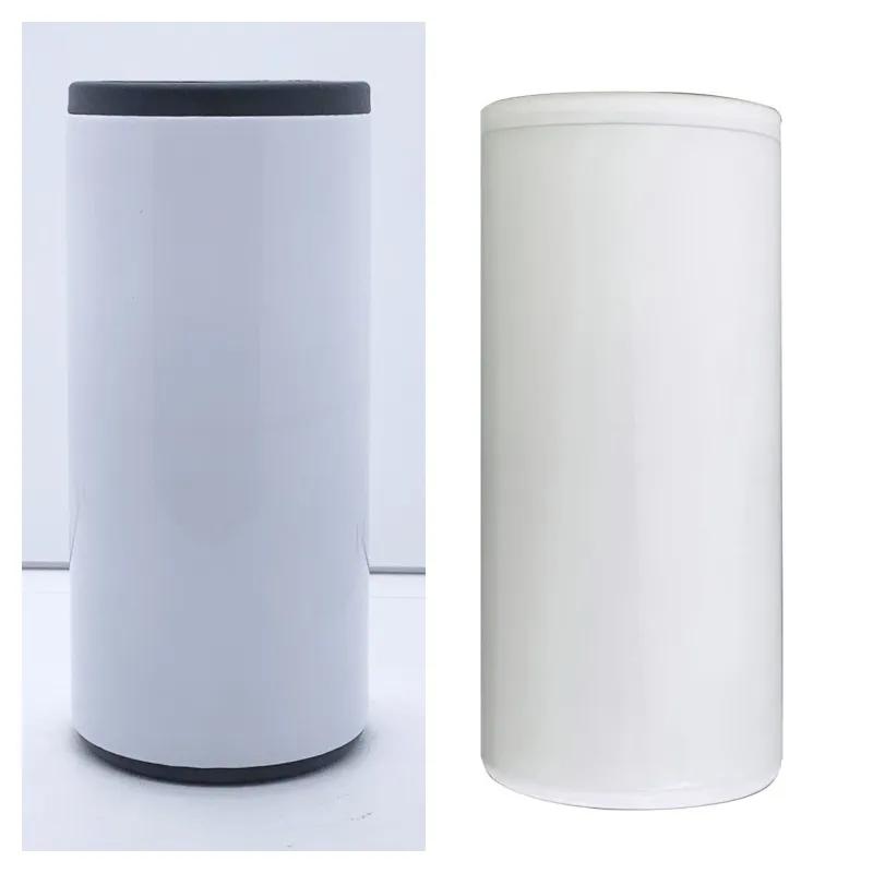 

Сделай сам Сублимационный охладитель для банок 12 унций Тамблеры Тонкий Прямой Изолятор для банок Заготовка Тонкий Двустенный Вакуумный охладитель из нержавеющей стали DIY Подарок CCJ2103 Silica gel bottom Send randomly