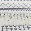 Polyester Cotton Jute Woven Fringe Rug - Washable Non-Slip Bedside Carpet for Bedroom, Boho Minimalist Floor Mat