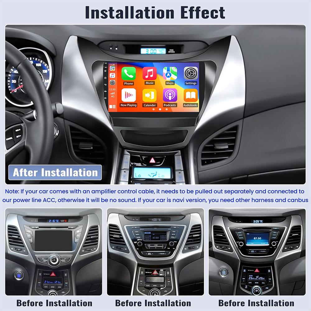 For Hyundai Elantra 2011 -2016 Android 13 Car Radio Stereo Multimedia Video Player Carplay Auto 2din Recorder