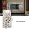 60*30cm Thickened Gold Foil Self-Adhesive Tile Sticker, Faux Ceramic Tile Wallpaper Waterproof  Wallsticker Kitchen & Living Room Decor