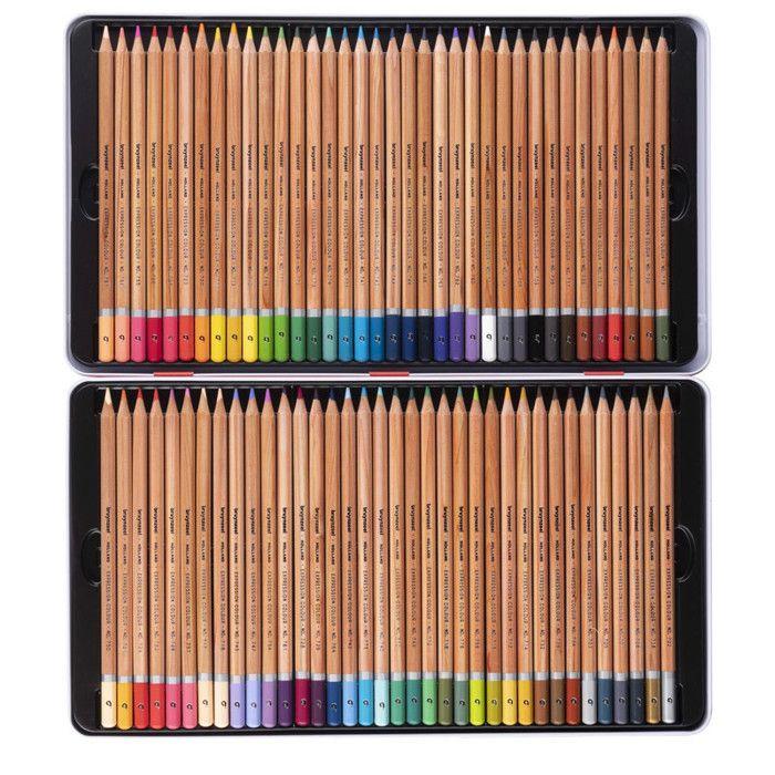 Crayons de couleur - Expression - Beaux-arts - Boîte métal 72 couleurs - Bruynzeel